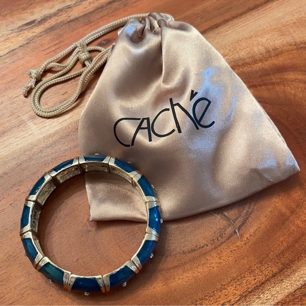 Cache Teal Stretch Bangle Bracelet - image 5